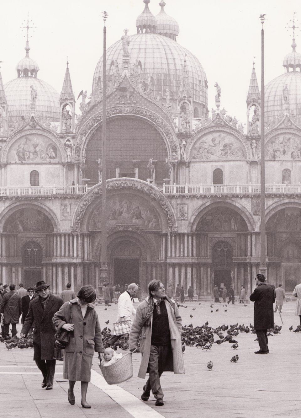 Baby Sabina with Her Parents at San Marco Square in Venice