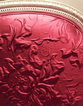 Annam reliefed silk, Pompadour taffeta Armchair by SALDA.