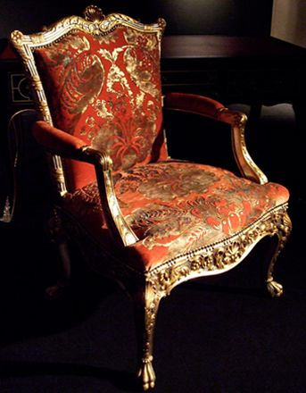 Montesquieu on Tuscany Turner silk velvet, armchair by SALDA.
