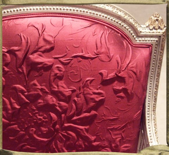 ANNAM reliefed silk Pompadour taffeta Armchair by SALDA.