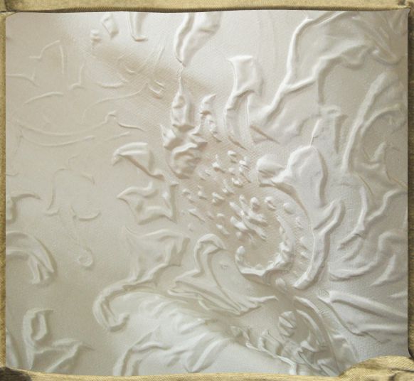ANNAM silk relief in Ivory Pompadour  taffeta.