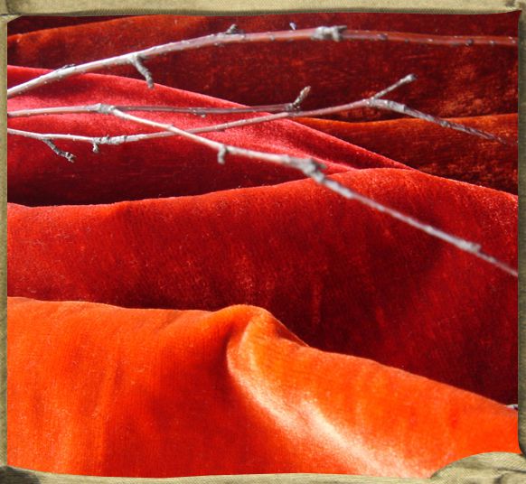Tuscany, La Scala and Rust Turner silk velvet